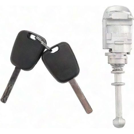 Serrure de porte avant gauche avec 2 clés pour Peugeot 407, Citroën C4 2004-2011, Picasso 2006-2008 - cylindre de verrouillage neuf. (1/5)