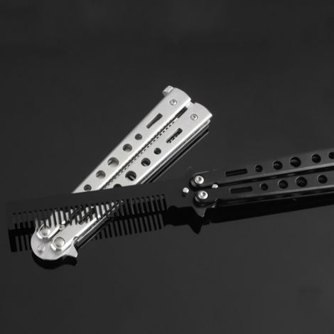 Couteau papillon d'entraînement en acier inox - Sécurisé pour débutants et collectionneurs (1/5)