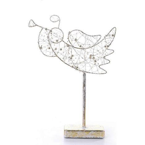 Décorations de Noël colorées, ange de Noël à LED, ferronnerie d'art, objets en métal, cadeaux de Noël (1/4)