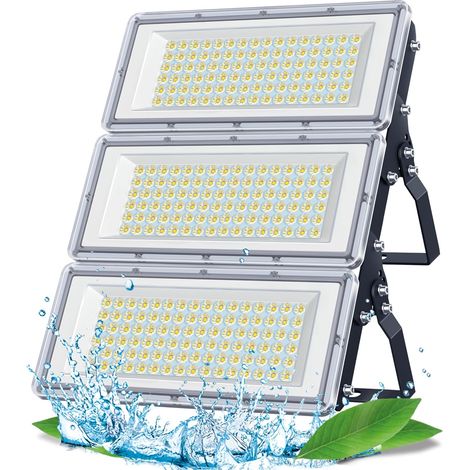 Projecteur LED Extérieur 300W, 3 en 1 30000LM 7000K Spot LED Extérieur, IP67 Étanche 85-265V Lampe Exterieur pour Jardin Garage Usine (1/5)