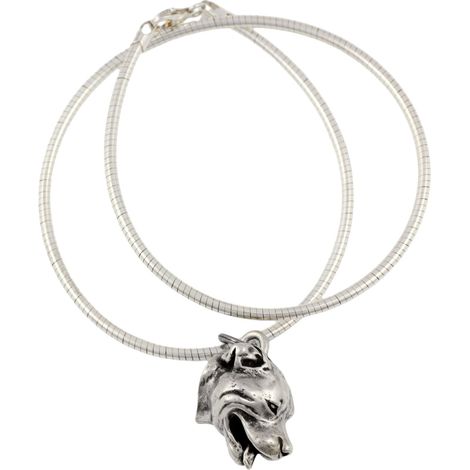 Collier pour Staffordshire Bull Terrier (Staffik, Staffi) - bijou unique pour les amoureux des chiens, pendentif serpent original signé Art-Dog (1/5)