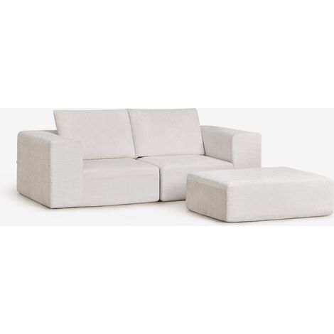 SKLUM Norridge 2-teiliges modulares Sofa und Pouf aus Chenille, vakuumverpackt                                   