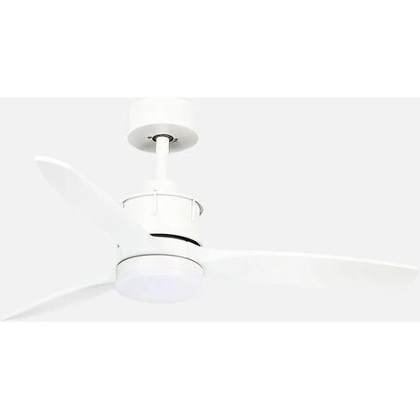 Barrax DC-Ventilator 18 W, Weiß, 3 Flügel, 6 Geschwindigkeiten, 106°C, optionale Beleuchtung, 2250 lm, 3000/4500/6500 kK, Fernbe (1/2)