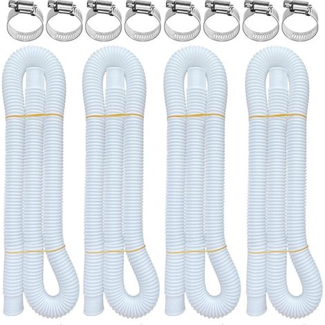 4er-Pack Ersatz-Poolpumpenschläuche, 1,5 Zoll Durchmesser, 59 Zoll langer Filterpumpenschlauch, kompatibel mit Intex-Pumpenmodellen 607 und 637. MUMU (1/4)