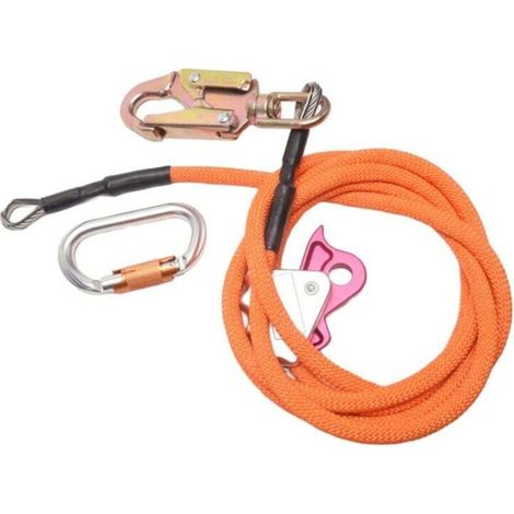 Kit de Ligne Retournement en Acier Corde Réglable pour Arboriculteurs et Grimpeurs Extérieur (1/3)
