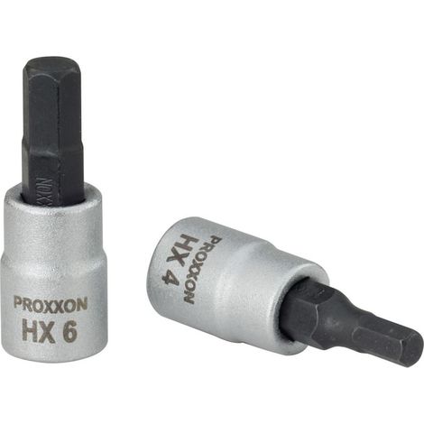 PROXXON 23749 2223749-Vaso 1/4"+ Punta Allen 6,0 mm, Nero (1/2)