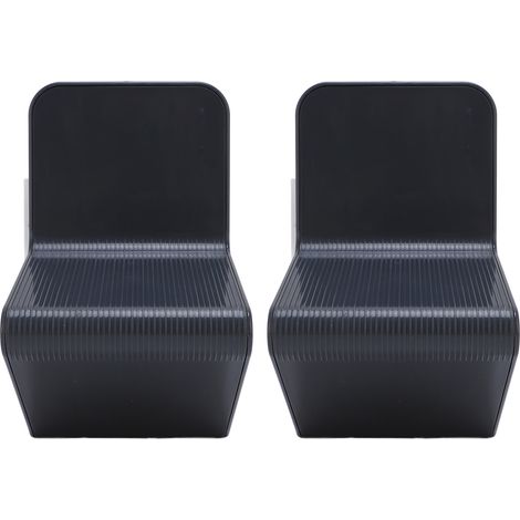 Lot de 2 repose-pieds de douche pour se raser les jambes, sans perçage, fixation murale triangulaire antidérapante, gris (1/5)
