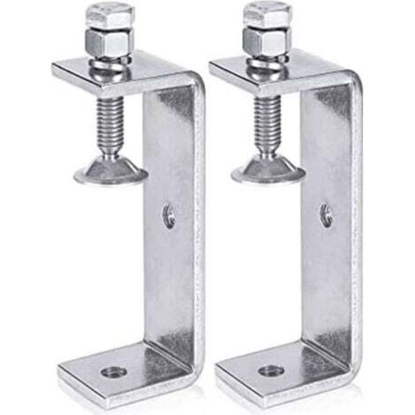 Serre-joints en C, 2 pièces, acier inoxydable, 100 mm, machoires larges pour menuiserie, soudage et bricolage domestique (1/4)