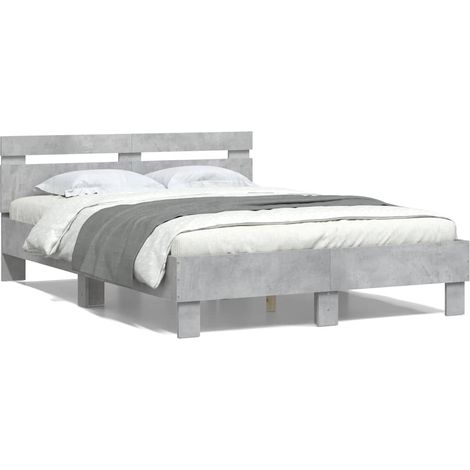 Maison Exclusive - Cama con cabecero madera de ingeniería gris ho (1/5)