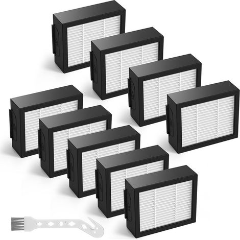 Lot de 9 filtres HEPA de rechange pour aspirateurs robots iRobot Roomba evo, i,e,j : E5 E6 E7 i1 i3 i4 i5 i6 i7 i8 j7 et toutes versions Plus (pas FOT J7+) (1/5)