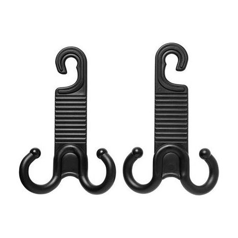 proplus Perchero para reposacabezas negro pack de 2