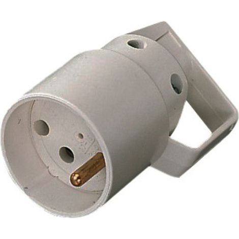 Fiche femelle 2P+T 16A IP40 anneau + eclipse Blanc - Lébénoïd