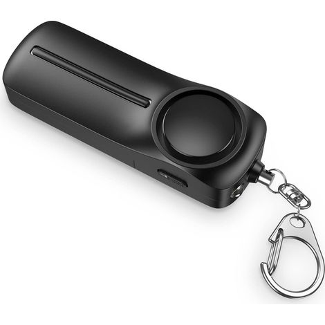 Alarma personal de bolsillo de 130 dB, alarma de pánico, autodefensa con luz LED para mujeres, niños, niñas y ancianos. (1/5)