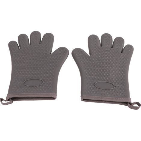 Gants de cuisine résistants à la chaleur, gants de barbecue anti-brûlure en silicone pour four, cuisson et pâtisserie (1/5)