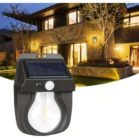 Lampada luce faretto solare faro esterno sensore movimento luce calda CL-118