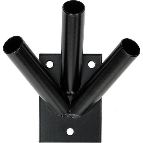Lot de 1 mât triple – noir – ruban adhésif 3M offert – Crezuo (1/3)
