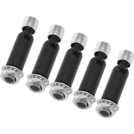 5 pièces adaptateur de plafond incliné M10 pour lustre suspension lampe plafonnier rail noir rotule orientable filetage externe (1/5)