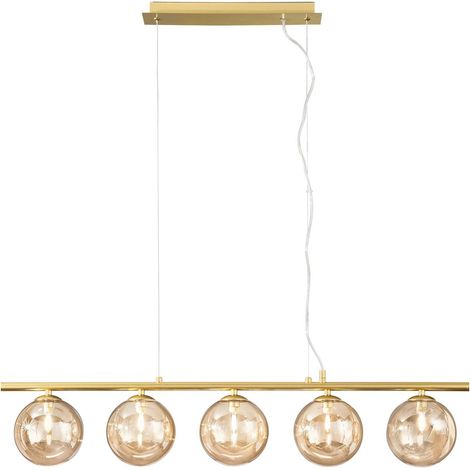 LAMPADARIO HONEY 5XG9 100X15XH166CM ORO.