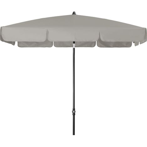 Doppler Mittelstockschirm "Sunline Waterproof Neo" 185 x 120 cm, hellgrau, Bezug aus 100% Polyester, Gestell aus Stahl, Gewicht 3,8 kg (1/5)