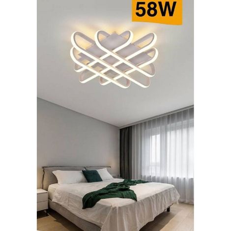 TRADE SHOP - Plafoniera Da Soffitto Led 58 W Lampadario Moderno Luce 6500k 4000k 3000k C41-b - -Bianco Caldo -