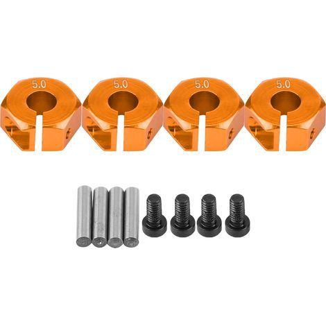 Adaptateur de moyeu hexagonal 12mm universel pour voiture RC 1/10 HSP Sakura (7mm, rouge)