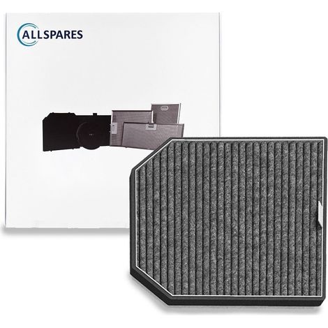 Filtro de carbón AllSpares para campanas extractoras compatible con Miele DKF9-P (242x242x20mm) (1/2)
