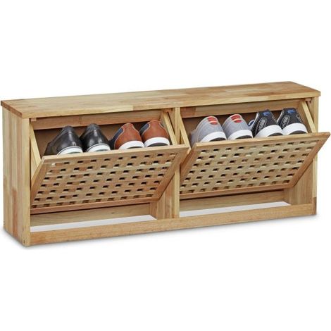 Meuble à chaussures en noyer