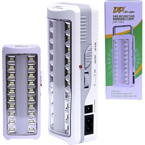 TrAdE Shop Traesio - Lampada Di Emergenza 20 Led Smd Con Neon Ricaricabile Per Casa Auto Camper 7105 - (1/4)
