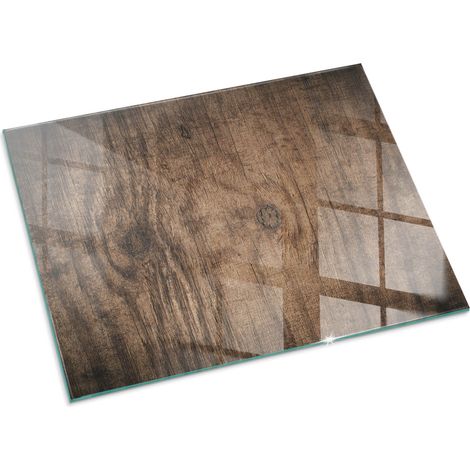 Kaminofen Glasplatte Kaminplatte Kaminglas Ofenglas Bodenplatte Funkenschutzplatte Glasbodenplatte Naturholzmuster 80x60 cm (1/5)