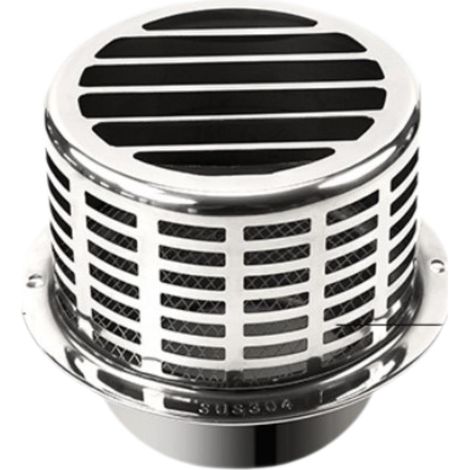 Grille d'aération ronde en acier inoxydable pour soffite – Cache-ventilation à persiennes pour bureau, maison, usage intérieur et extérieur (4 pouces)