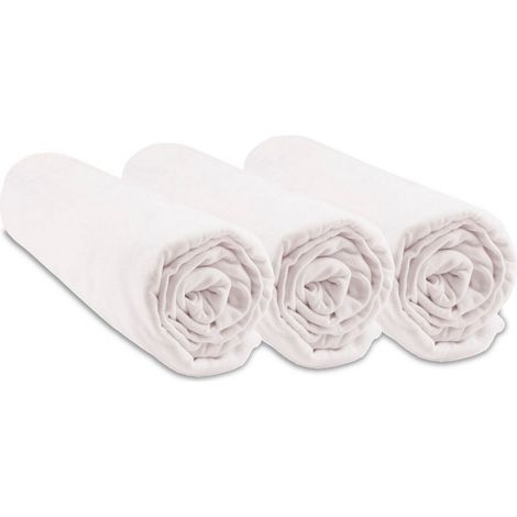 Lot de 3 Draps housse Couffin 32x72 cm 100% Coton Bio (1/4)