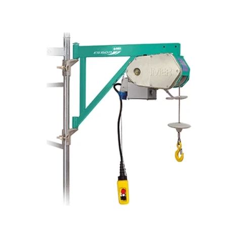 Imer – Treuil électrique 150 kg – Télécommande 1.5 m – Vitesse 19 m/min – Câble acier 31 m – Hauteur de travail 30 m – Moteur 230V 0.45 kW (1/2)