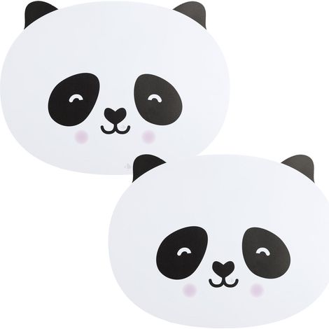 Lot de 2 sets de table d'animaux 33x41 cm collection ANIMAUX panda (1/3)