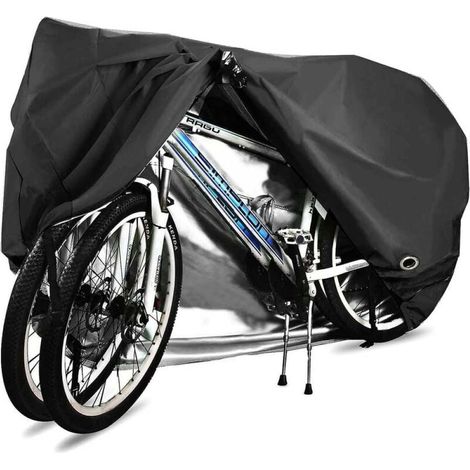 Housse de vélo pour le rangement extérieur, housse imperméable et résistante avec œillets pour cadenas, pour 2 vélos, protection toutes saisons et anti-UV pour VTT-AquaForge (1/5)