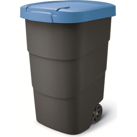 Prosperplast Contenitore per rifiuti blu mobile da giardino 95 litri