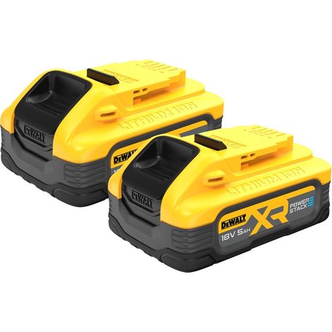 Pack 2 baterías DEWALT POWERSTACK XR - 2 baterías 18V 5Ah - DCBP518H2-XJ