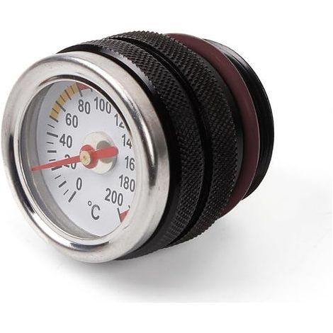 Jauge de température d'huile pour moto, filetage M30 x 1,5, 0-200 °C, thermomètre à huile pour Kawasaki W650, W400, W80 (1987-1998), noir