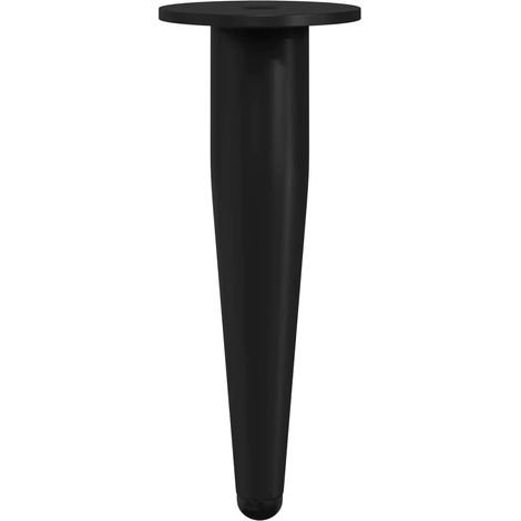 Lot de 2 pieds de meuble cylindriques durables design moderne intérieur 40 x 40 x 98 mm en fer noir (1/5)