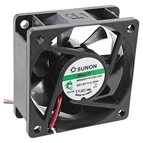 Ventilateur 12v 60x60x25mm 1,56w 2 Fils Sunon Mf60251vx-a99-a