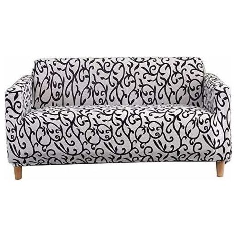 Ahlsen Housse de Canapé Élastique Housse de Canapé Extensible 1/2/3/4 Places Salon Couverture Sofa Housses Spandex Décor Full Surrounded (4 Seater 235-300CM) (1/5)