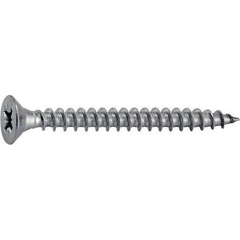 Vis à bois tête fraisée pozidriv inox A2 filetage total 4,5x35mm boîte de 200 pièces - ACTON (1/5)