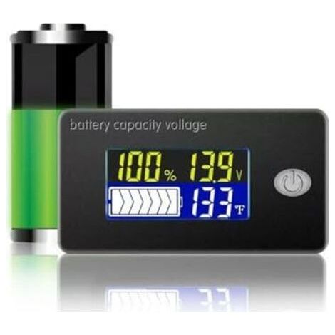 Moniteur de Batterie 10-100V - Testeur Numérique Capacité, Indicateur Tension & Température pour Voiturette, Marine, Camping-Car (1/5)