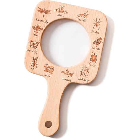 Loupe pour reconnaître les insectes et les feuilles - Aventure en extérieur - Outil éducatif - Cadeau idéal Forme carrée (1/5)