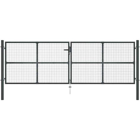 Maison Exclusive - Maschen-Gartentor verzinkter Stahl 400 x 125 c