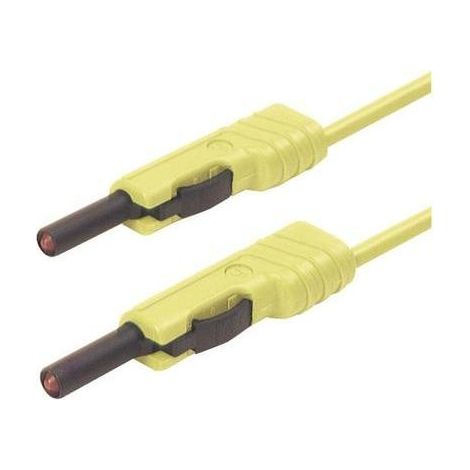 CABLE DE TAMAÑO [ENCHUFE A BARRA 4 MM  ENCHUFE A BARRA 4 MM] 0.50 M AMARILLO SKS HIRSCHMANN MLB 50/1 V GE