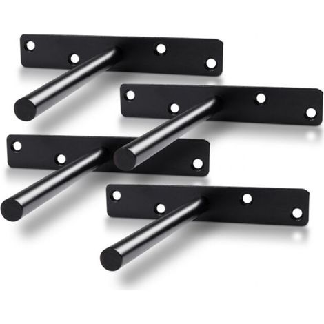 4 Pieces Invisible Shelf Bracket, Iron Shelf Support, Wall Shelf Fixing Heavy Duty Bracket, 20cm (1/3)