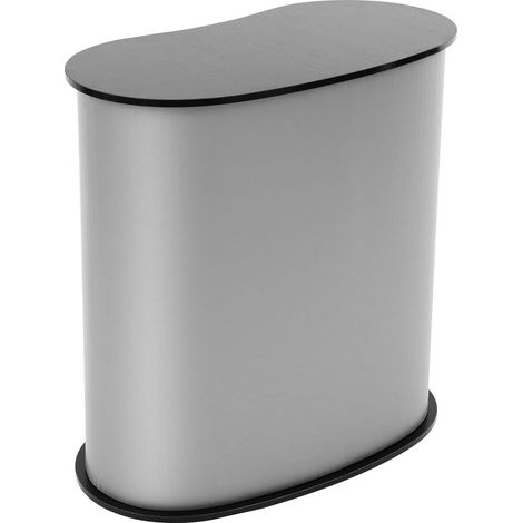 Trade Show Pop Up Table, Office Reception Desk, Welcome reception Unit, Curved Corner Retail Counter Cabinet, Showcase Display Till Cash Desk, Exhibition Counter Stand, Display Table (40x90x90cm) (1/5)