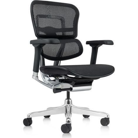 Chaise de bureau COMFORT Ergohuman Elite2 (sans appui-tête) - Siège en maille - Noir