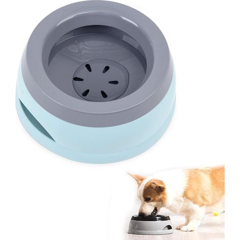 Gamelle Eau Chien, No-Spill Gamelle d'eau Flottante pour Animal Voyage, Anti-DéBordement Anti-éTouffement Gamelle pour Chien Chat Chiot Cocker, 15.3x18.9x8cm,bleu
