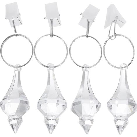 De 4 Poids De Rideau en Cristal pour Rideaux De Bain Et (1/5)